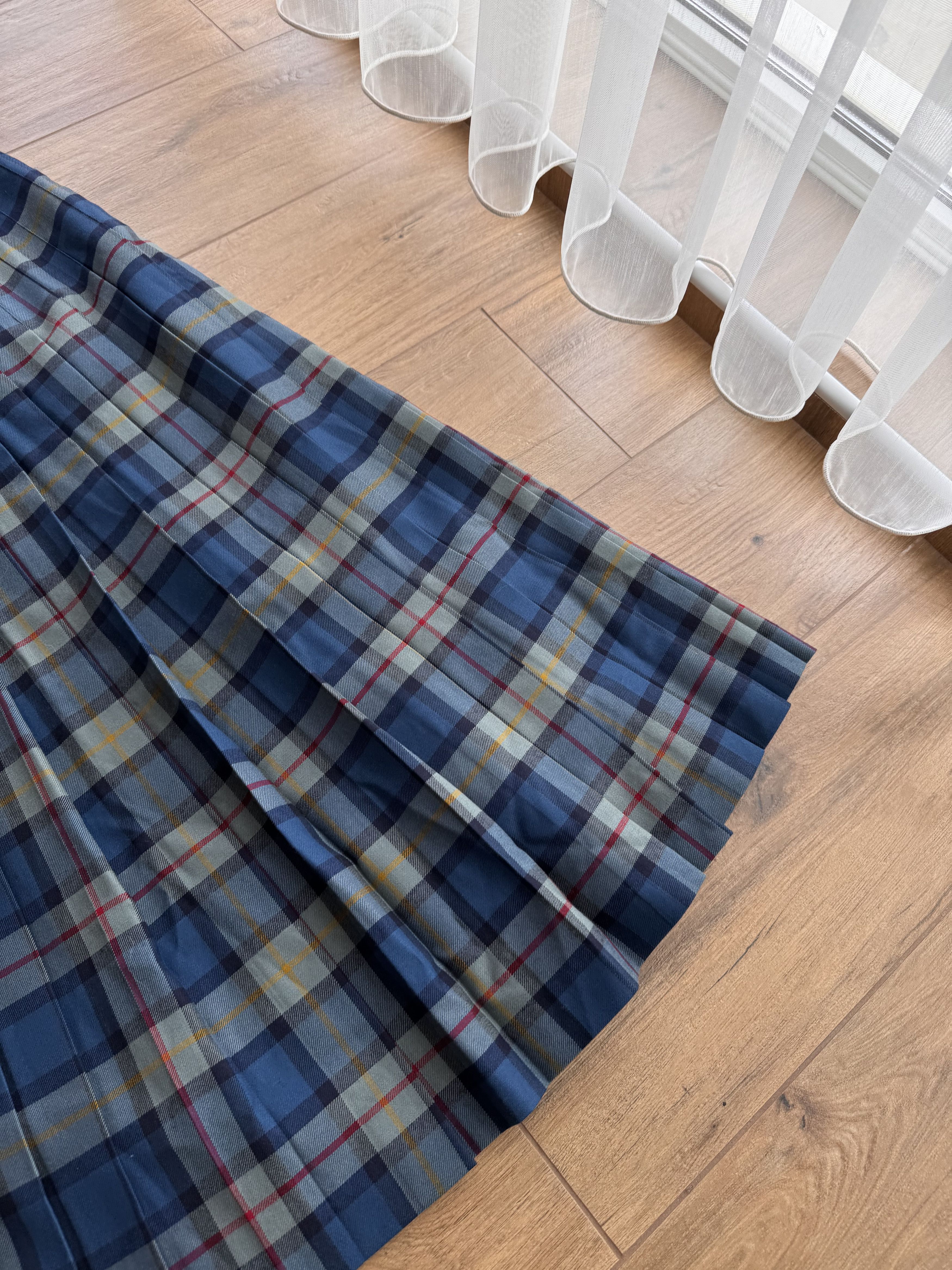 Pringle Of Scotland × Vintage Vintage Johnstons of Elgin Tartan Long Kilt Wool Skirt Size 34" / US 12 / IT 48 - 6 Thumbnail