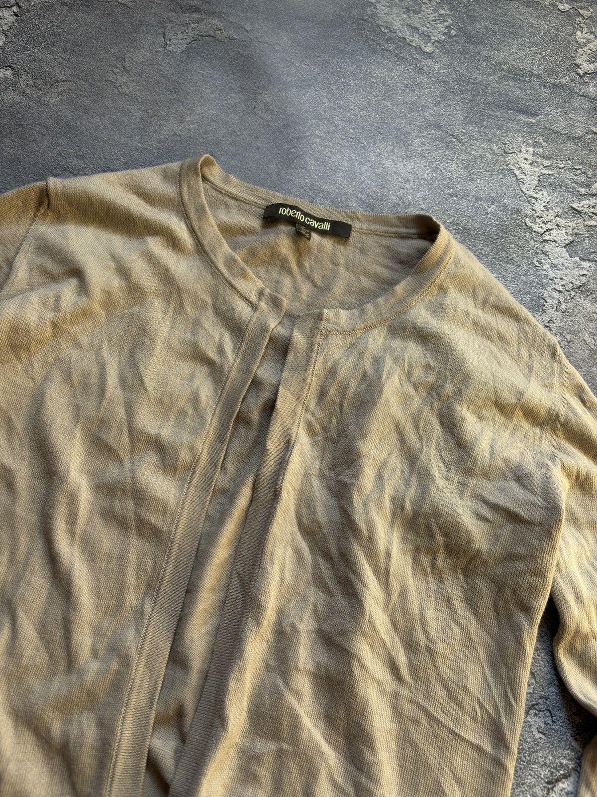Roberto Cavalli Roberto Cavalli Luxury Cotton Cashmere Metal Logo Cardigan Size M / US 6-8 / IT 42-44 - 6 Thumbnail