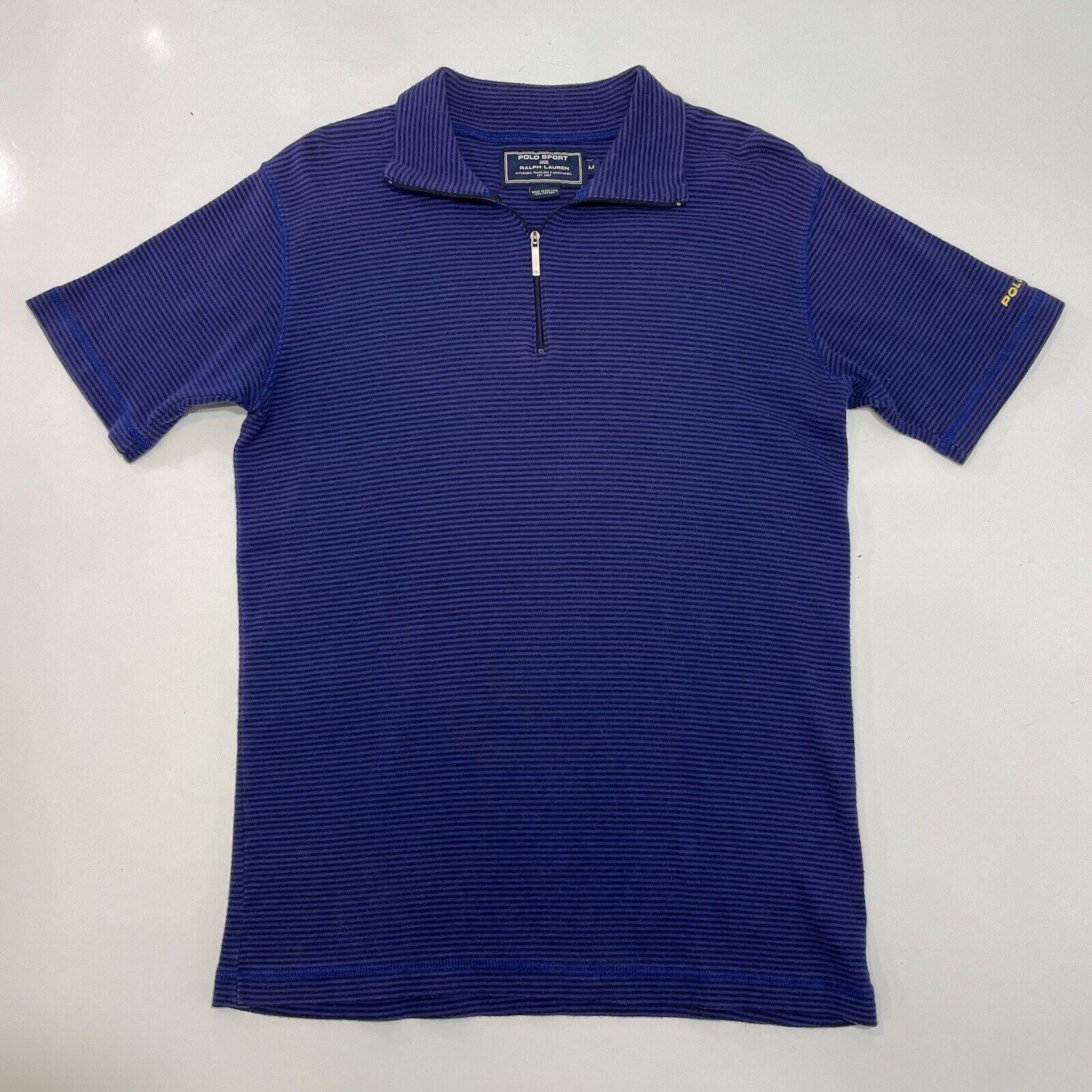 Polo Ralph Lauren VTG 90’s Ralph Lauren Polo Sport Men’s Purple Stripe Shirt M Size US M / EU 48-50 / 2 - 1 Thumbnail