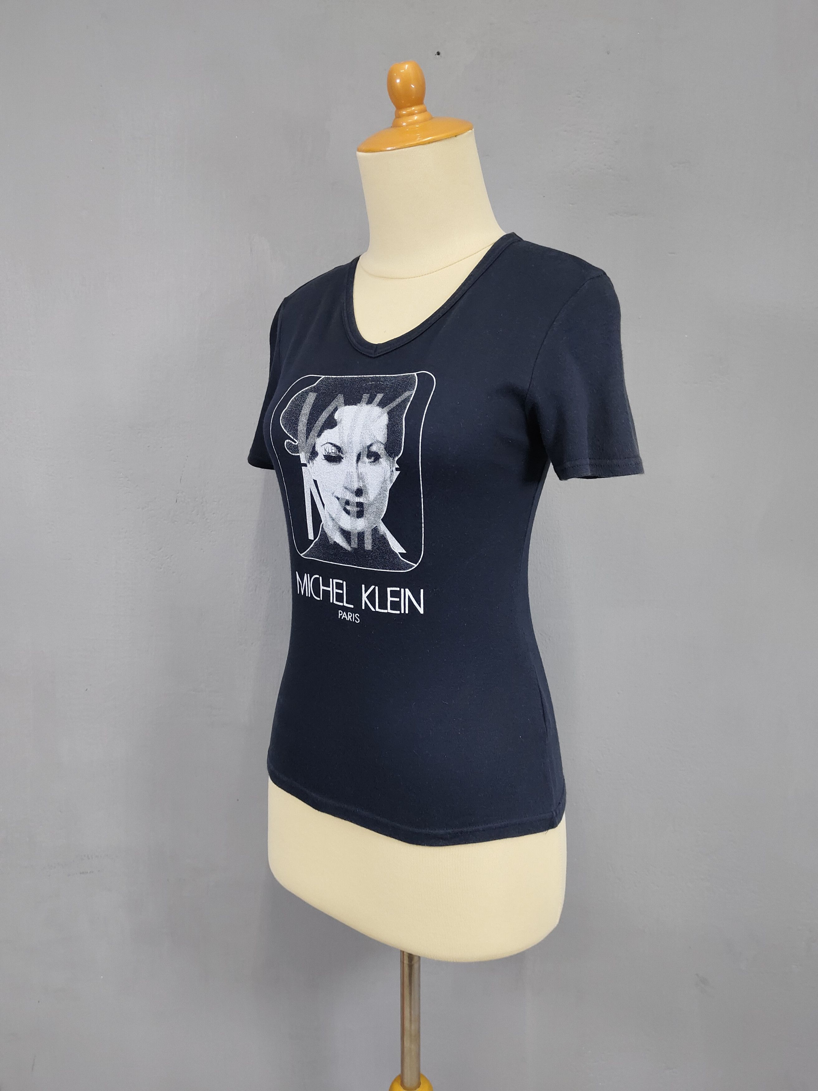 Michel Klein 00s Michel Klein-Y2K Aesthetic Graphic Face Minimalist Tee Size S / US 4 / IT 40 - 3 Thumbnail