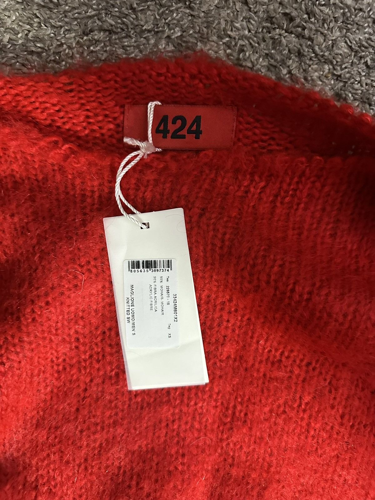 424 424 Red Mohair Sweater Size US XS / EU 42 / 0 - 2 Thumbnail
