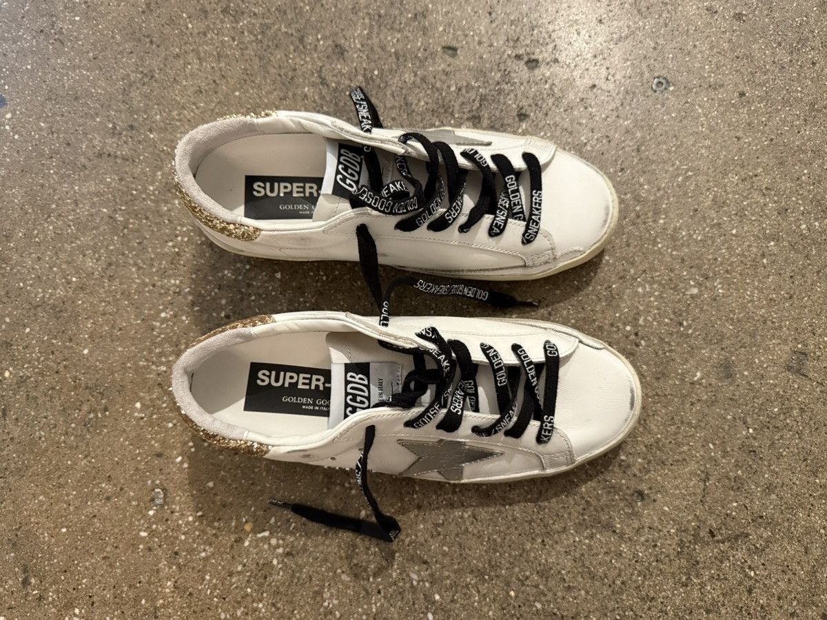 Golden Goose Exclusive Golden Goose Glitter Superstar Sneakers - Size 37 Size US 7 / IT 37 - 3 Thumbnail