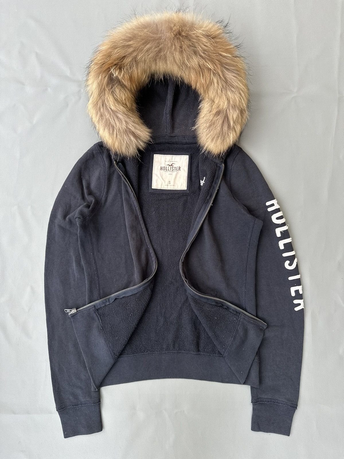 Hollister CRAZY FADED HOLLISTER DISTRESSED ZIP FUR HOODIE LGB STYLE Size XS / US 0-2 / IT 36-38 - 6 Thumbnail