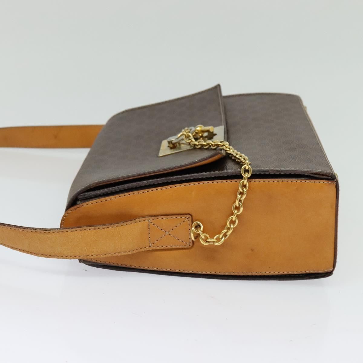 Celine CELINE Macadam Canvas Shoulder Bag Pvc Leather Brown Gold Size ONE SIZE - 4 Thumbnail