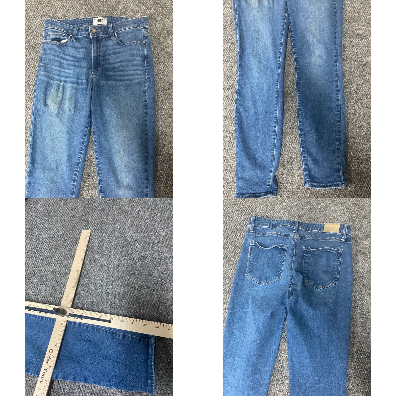 Paige Paige Jeans Size 30 Blue Straight Ankle Hoxton Denim Regular Womens | 28in Inseam | Pockets Stretch Size 30" / US 8 / IT 44 - 8 Thumbnail