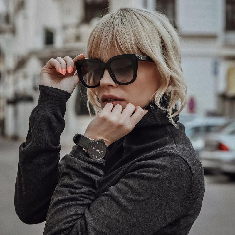 Gucci Gucci GG0163S 002 Women Sunglasses Havana Square Frame Size ONE SIZE - 5 Thumbnail