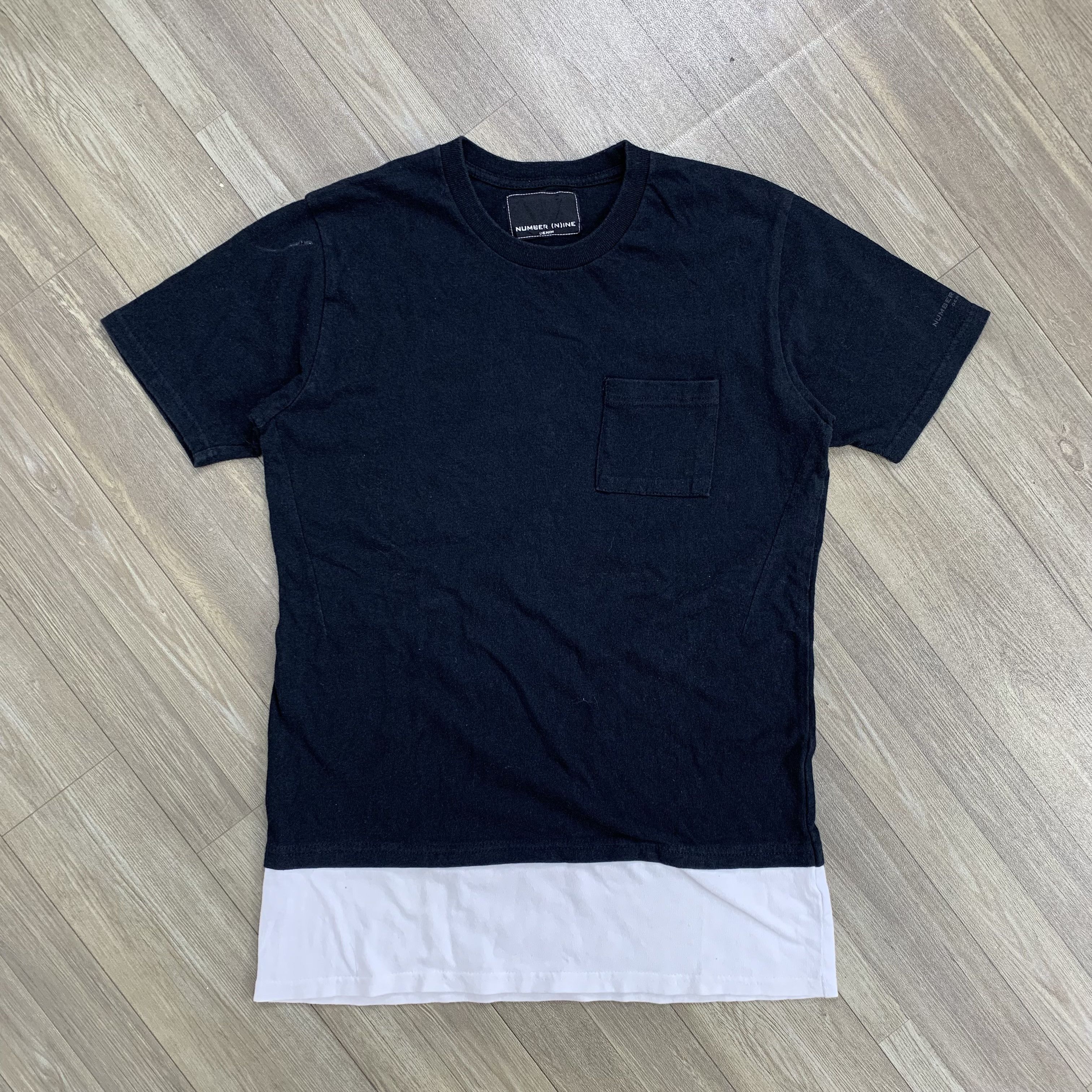 Number (N)ine Number (N)ine Denim/Travis Flacko Scott 2 Tone Pocket Tee Size US S / EU 44-46 / 1 - 1 Thumbnail