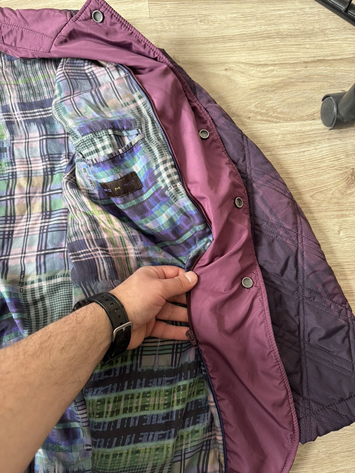 Etro Etro Purple Quilted Jacket Men’s Size US M / EU 48-50 / 2 - 10 Thumbnail