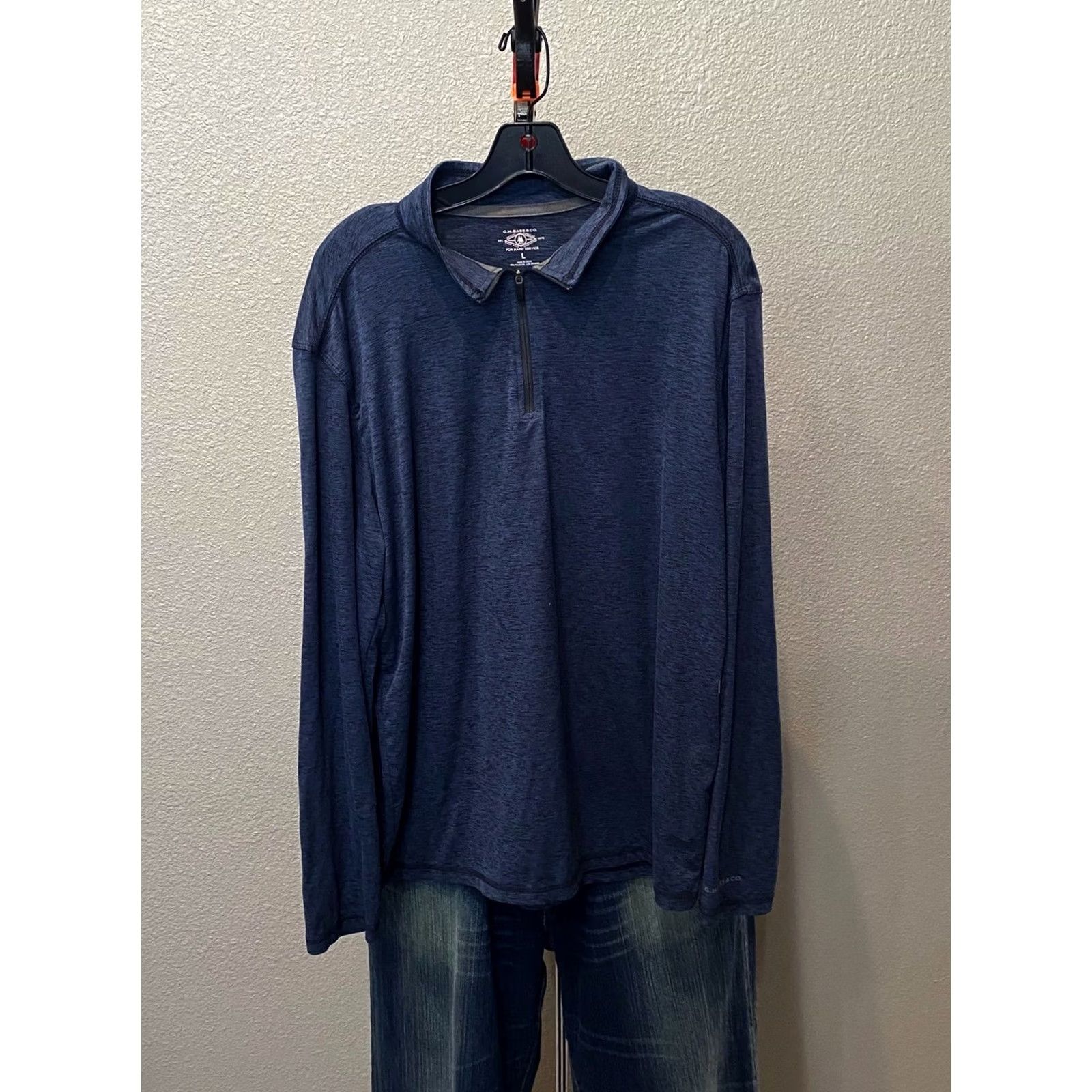 CO GH Bass & Co Bluish Zippered SWEATER Large L Mens Size US L / EU 52-54 / 3 - 2 Thumbnail