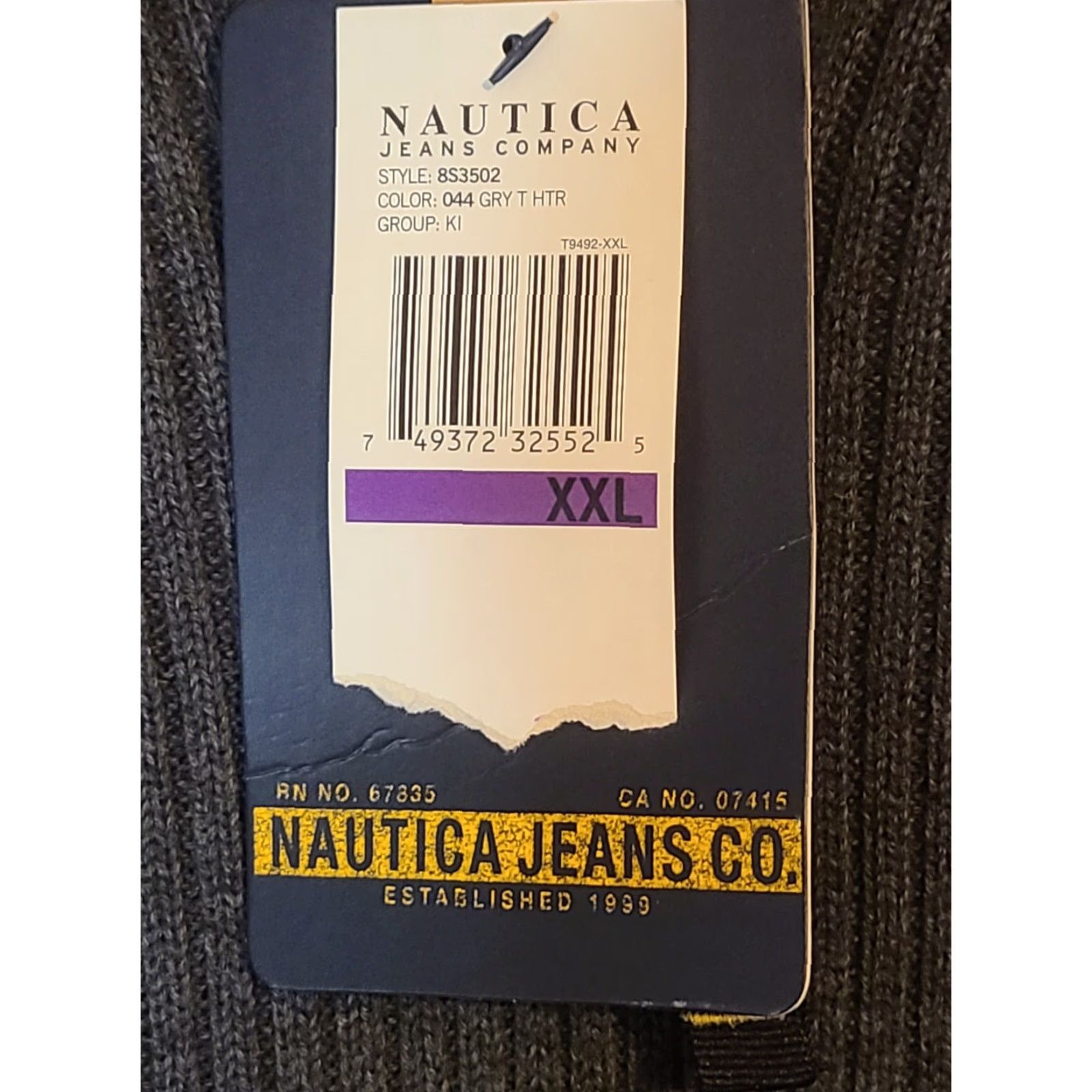 Nautica VINTAGE Nautica Jeans Co Mens Pullover Sweatshirt Half Zip 1/4 Zip Round Neck Ribbed Knit 100% Cotton Gray Solid 2XL Classic Mens Sweater 90s Theme Size US XXL / EU 58 / 5 - 4 Thumbnail