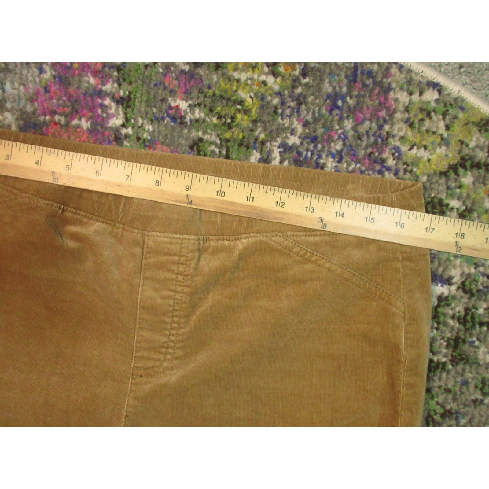 J. Jill J. Jill Pants Womens Medium Brown Corduroy Taper Stretch Soft Casual 30x29 Size 32" / US 10 / IT 46 - 6 Thumbnail