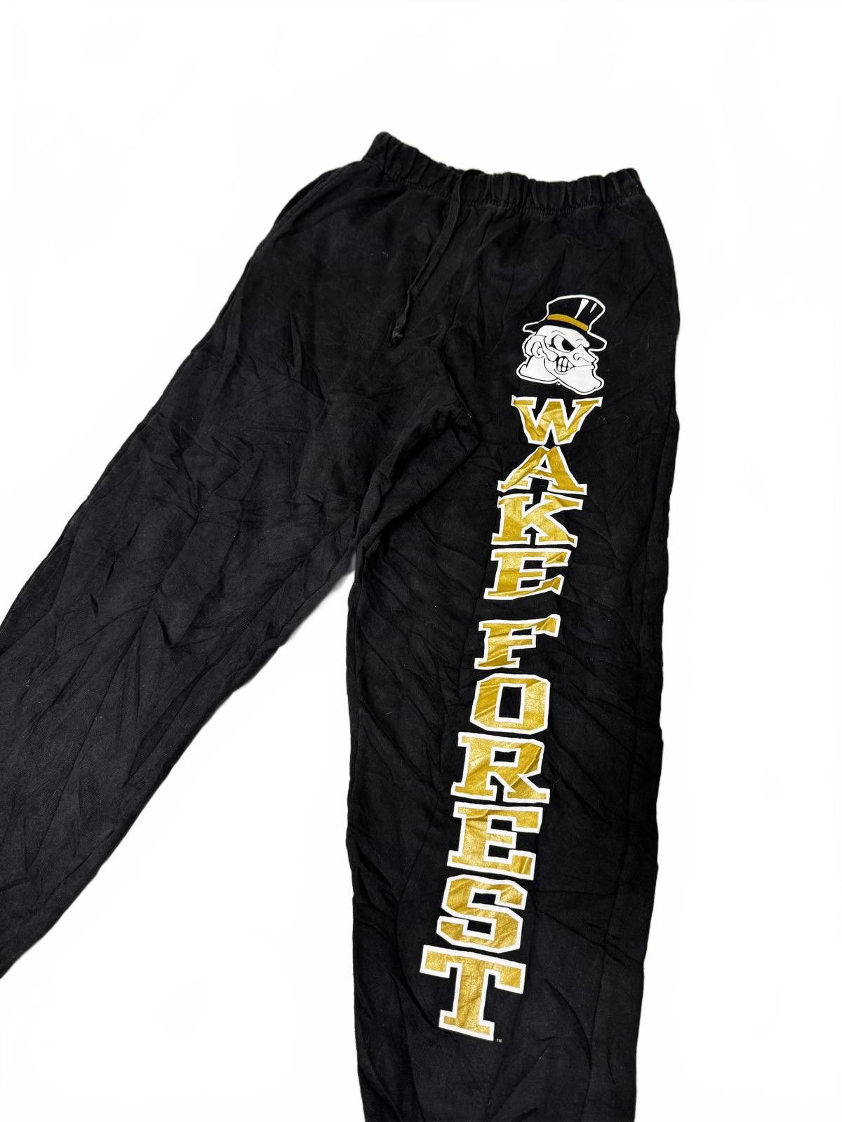 Designer Wake Forest University Sweatpants - Black with Logo Size US 30 / EU 46 - 3 Thumbnail