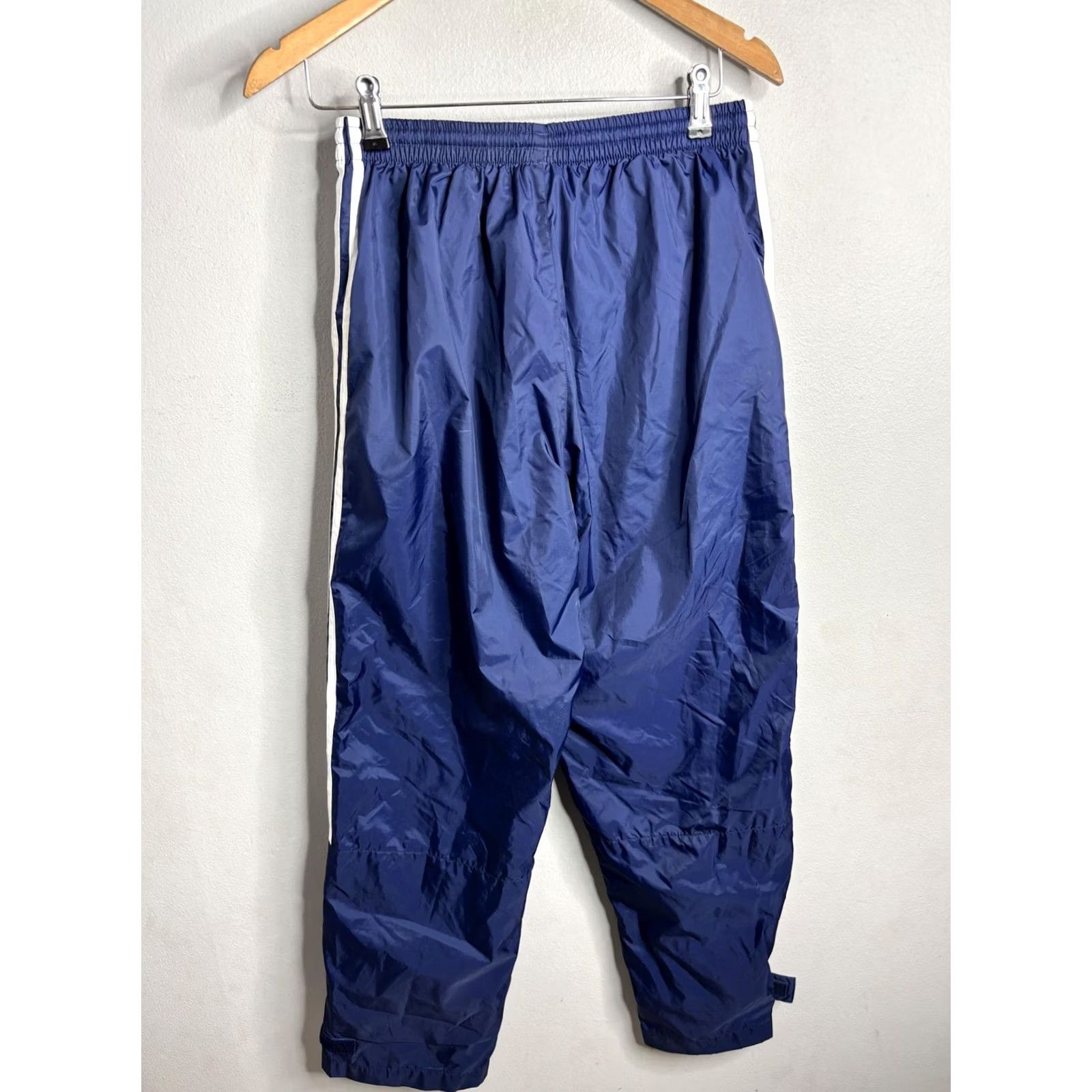 Adidas Adidas Track Pants Mens M Navy Blue 3-Stripes Lightweight Cotton Lined Size US 31 - 5 Thumbnail