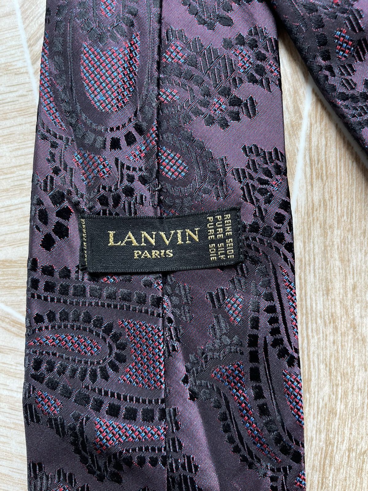 Designer × Lanvin Lanvin Paris Designer Made In France Multi Color Silk Tie Size ONE SIZE - 7 Thumbnail