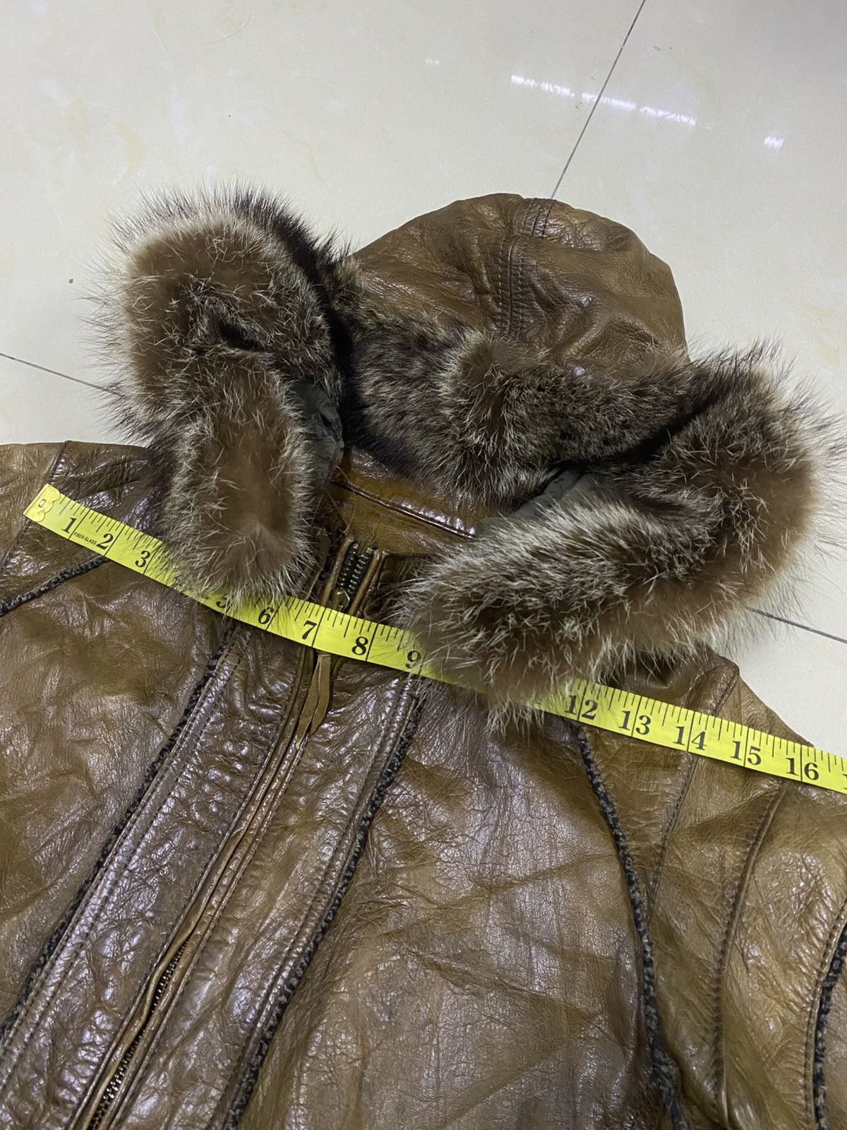 14th Addiction 14th Addiction Fur Hooded Leather Jacket Size US XS / EU 42 / 0 - 14 Thumbnail