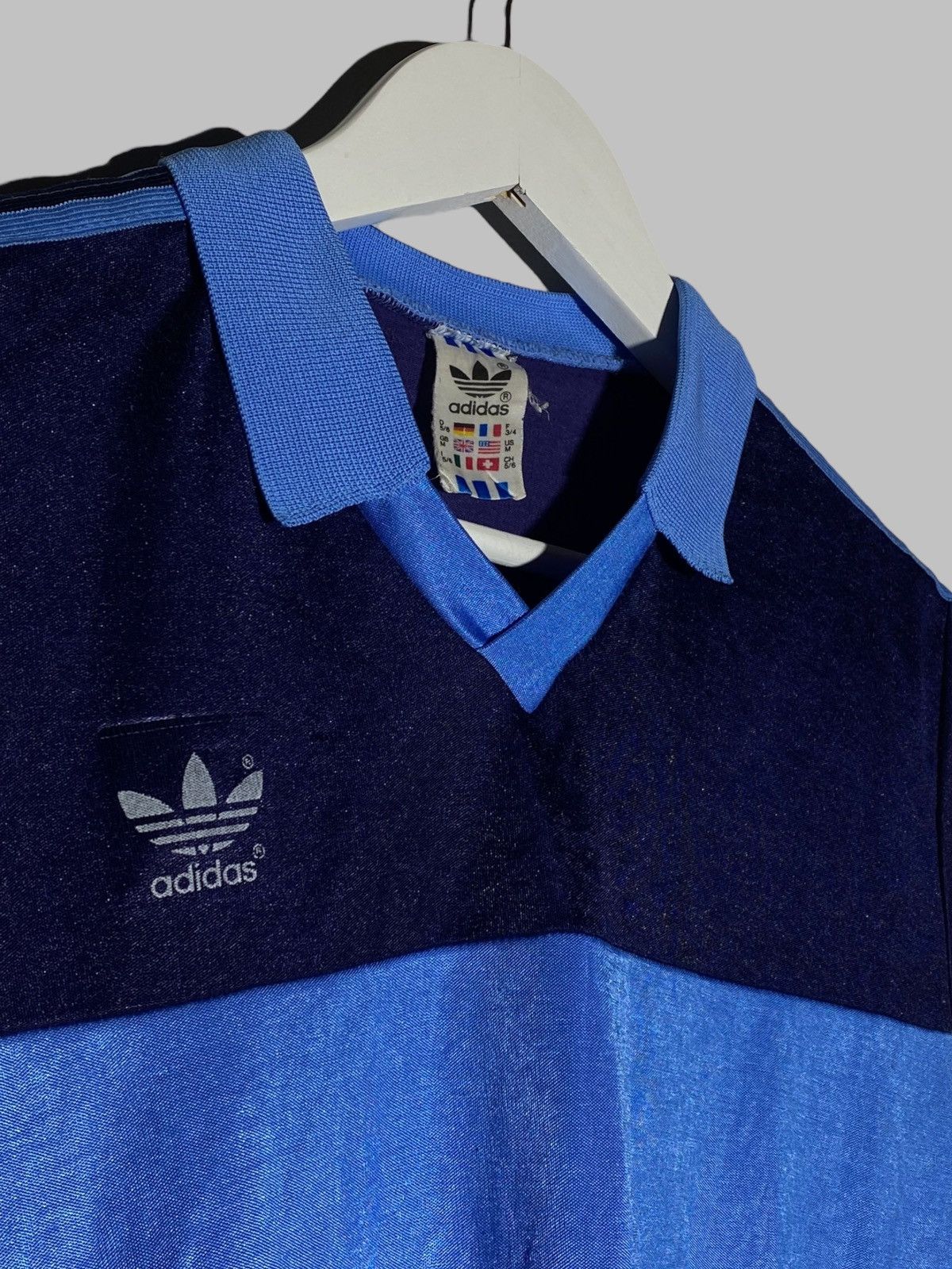 Adidas × Vintage Vintage 80s Adidas Template Made In West Germany Jersey Size US M / EU 48-50 / 2 - 8 Thumbnail