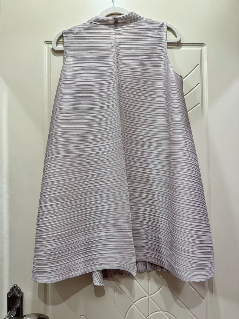 Issey Miyake Issey Miyake A cream-colored striped top Size L / US 10 / IT 46 - 3 Thumbnail