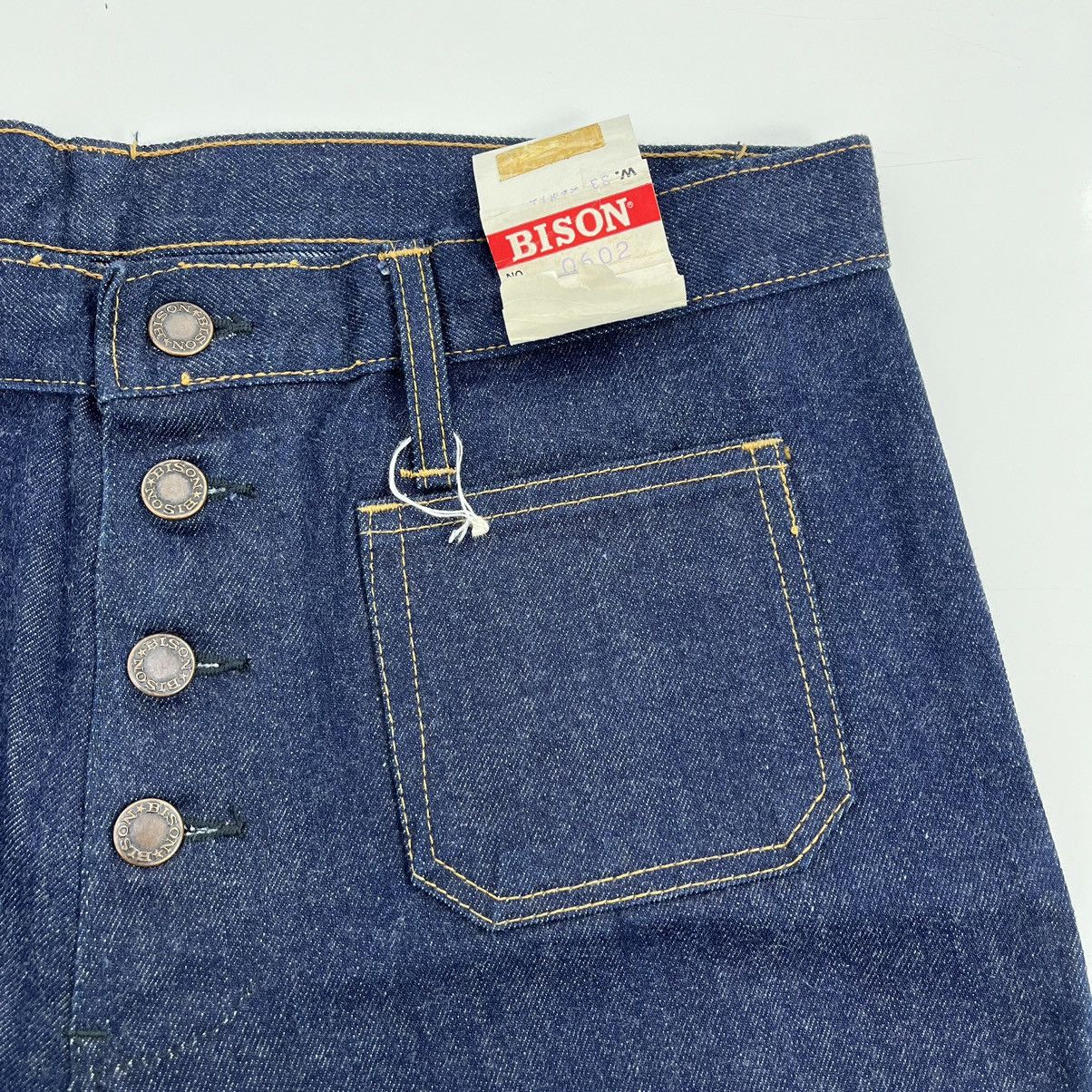 If Six Was Nine × Japanese Brand × Le Grande Bleu (L.G.B.) Crazy Bison Bell Button Bush Pants Bootcut Flared Jeans Size 33" - 8 Thumbnail