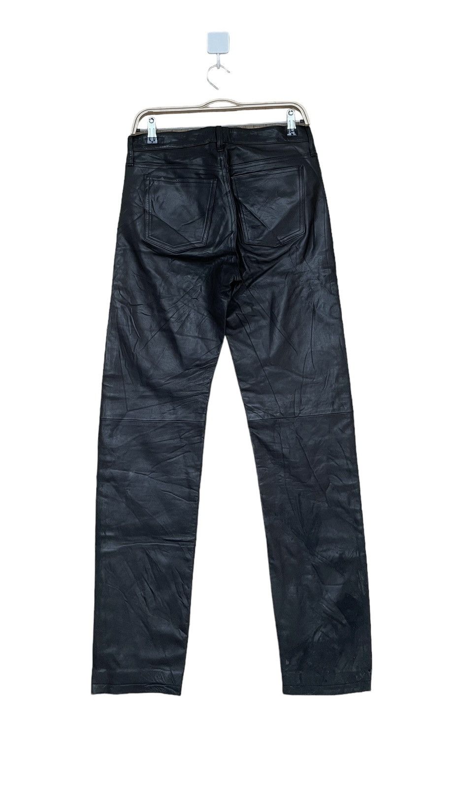 Vintage × agnes b. Vintage Brand Agnes B Leather Pants 1990s Size US 38 / EU 54 - 2 Thumbnail
