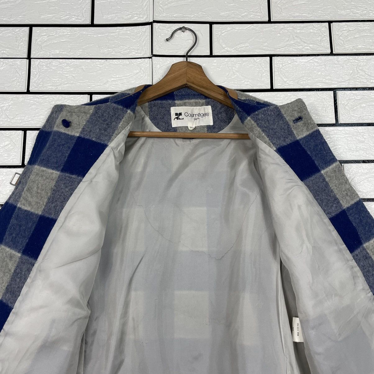 Courreges Courreges Paris Wool Tartan Jacket Size M / US 6-8 / IT 42-44 - 12 Thumbnail