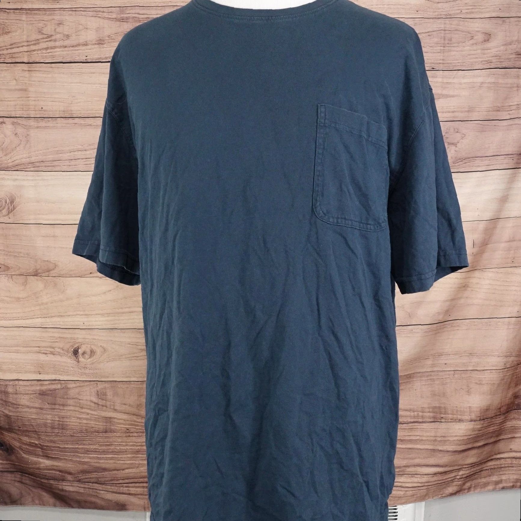Vintage Red Head Shirt 2XL Blue Crewneck Pocket Tee 100% Cotton Casual Outdoors Mens Size US XXL / EU 58 / 5 - 3 Thumbnail