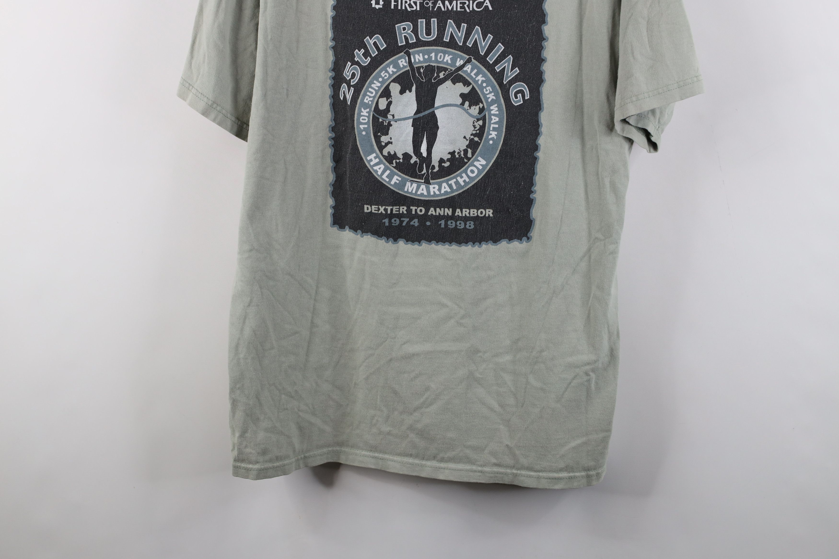 Vintage Vintage 90s Dexter to Ann Arbor Half Marathon T-Shirt Size US XL / EU 56 / 4 - 3 Thumbnail