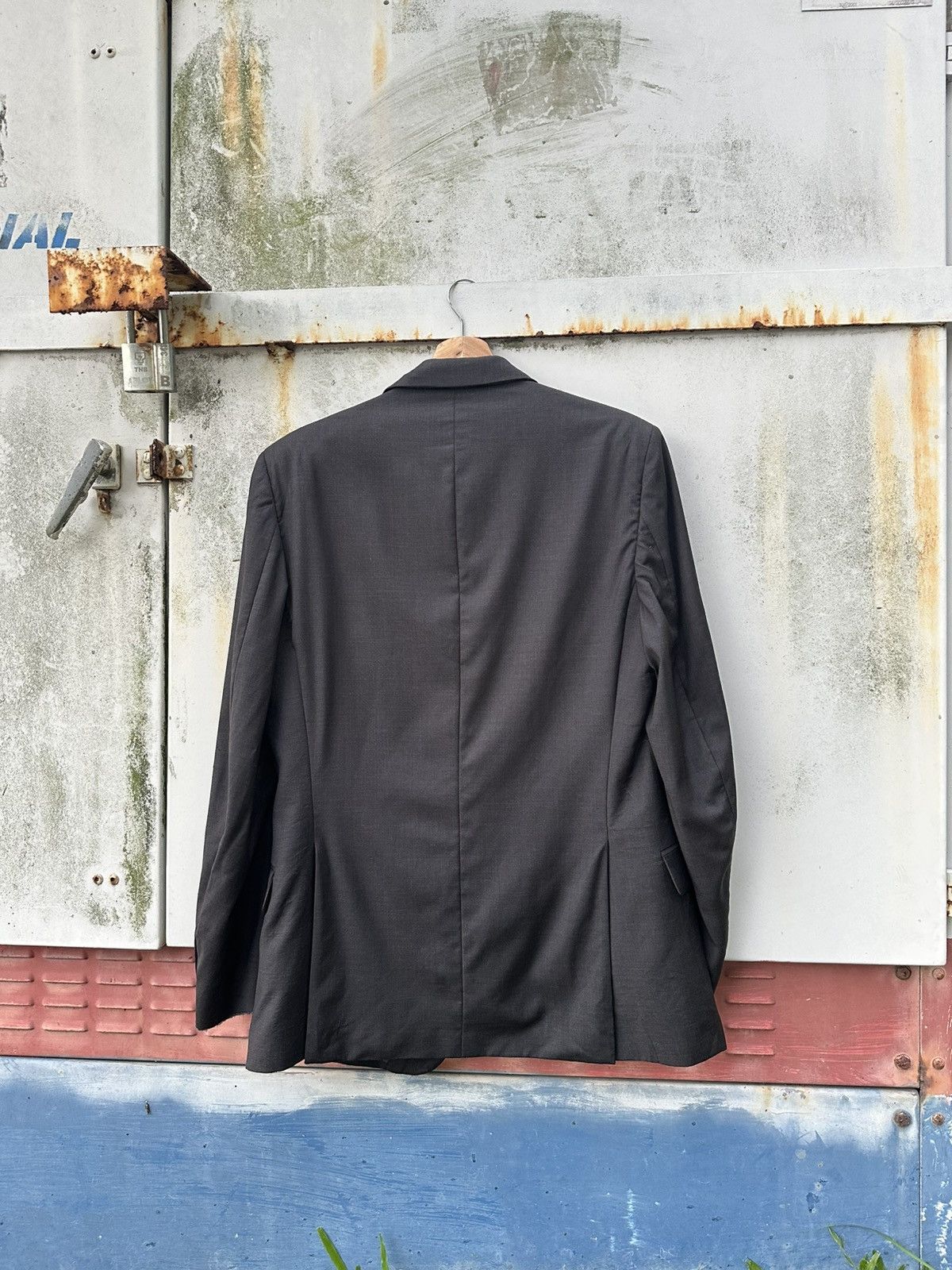Helmut Lang 👹Vintage THRASHED Helmet Lung Wool Blazer Jacket Size US M / EU 48-50 / 2 - 11 Thumbnail