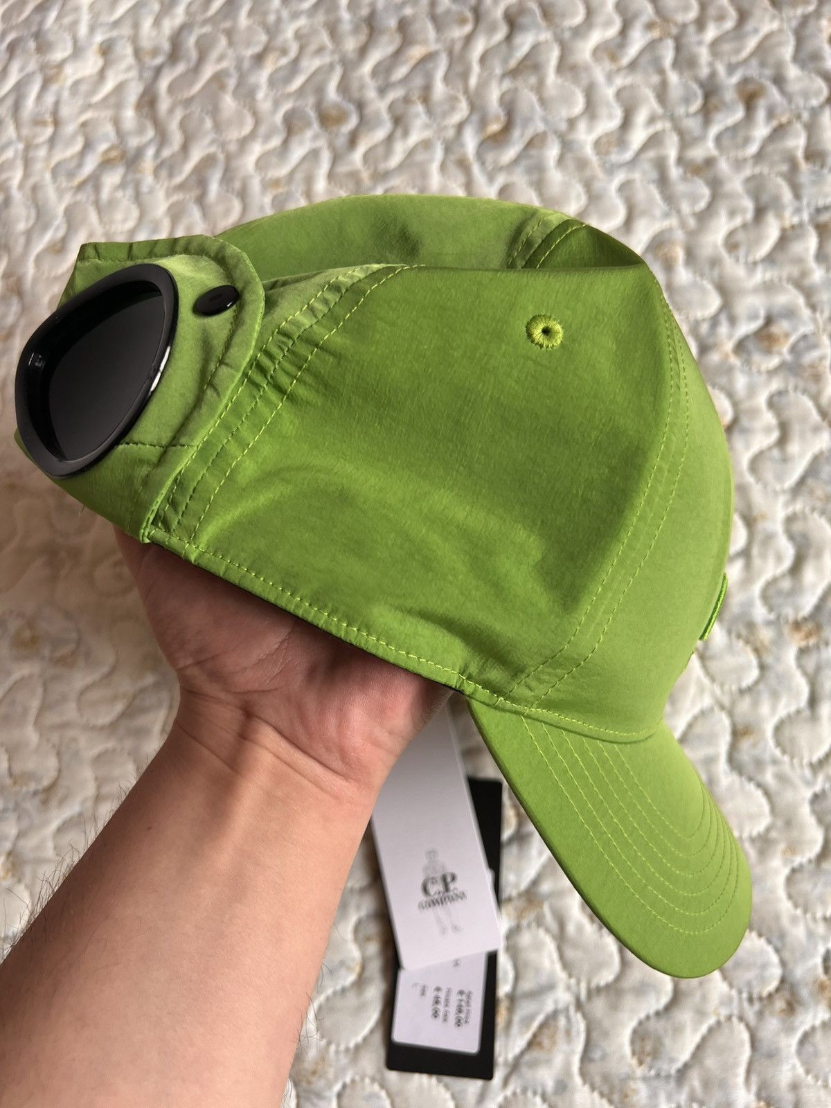 C.P. Company C.P. Company CHROME-R GOGGLE CAP glass hat cap green lime Size ONE SIZE - 9 Thumbnail