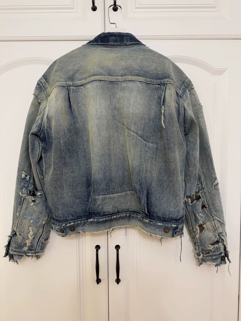 Saint Laurent Paris Saint laurent paris Do the old damage to the denim jacket 2 Size US XL / EU 56 / 4 - 2 Thumbnail