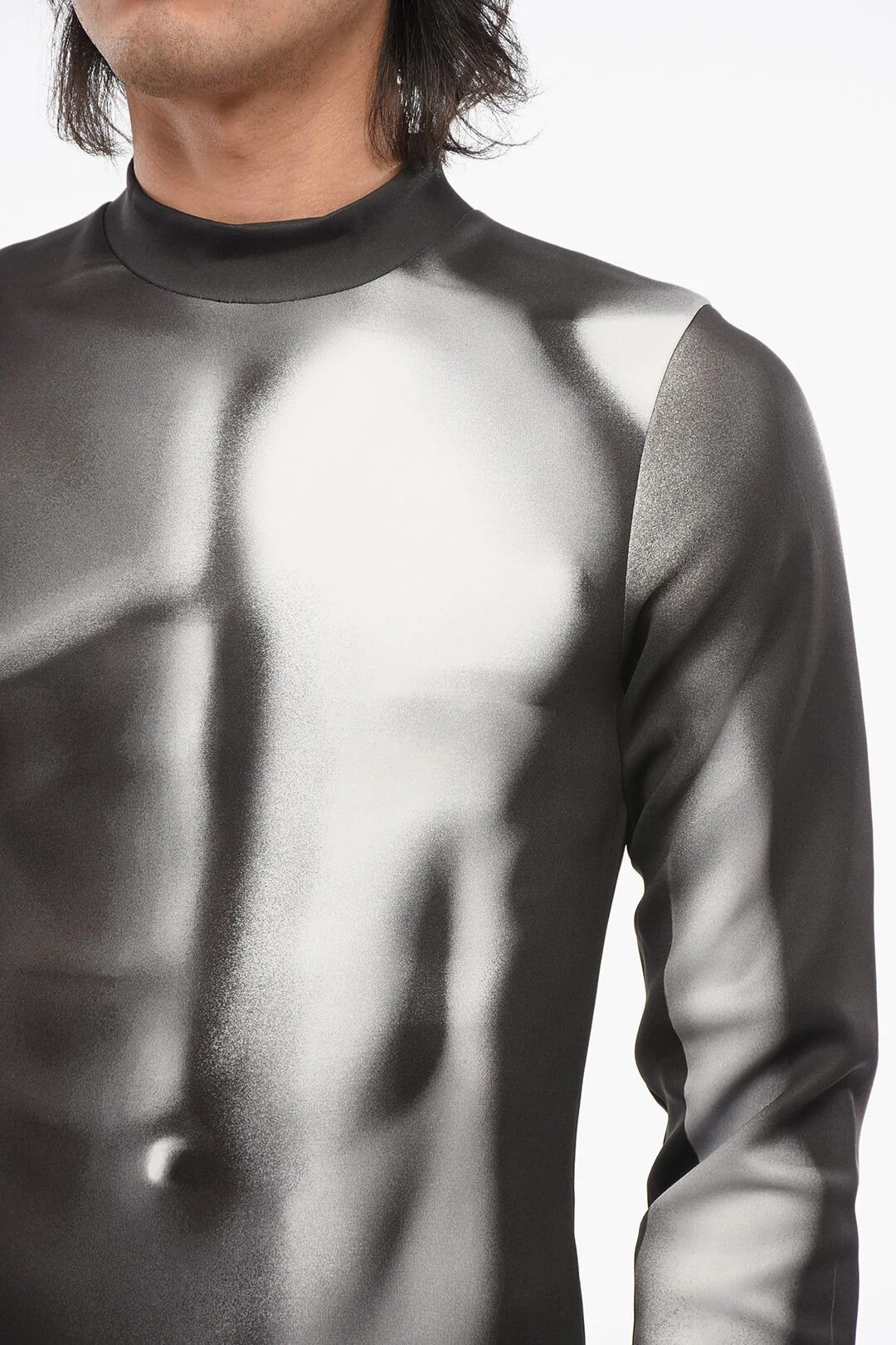 Balmain og1mm0326 Technical Fabric Fitted Top in Black Size US XL / EU 56 / 4 - 3 Thumbnail
