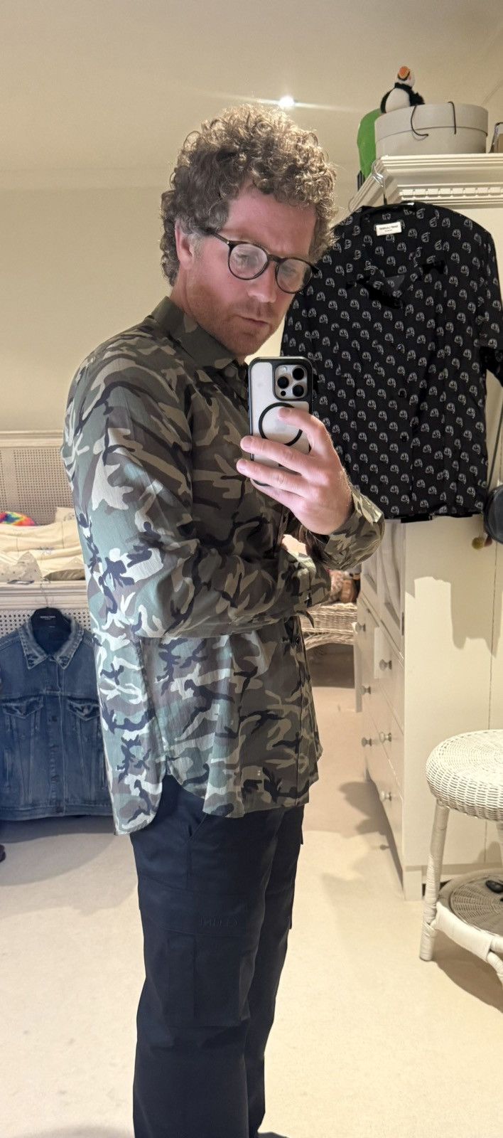 Saint Laurent Paris SS16 Saint Laurent camouflage camo shirt 😍 Hedi Slimane 41 Size US L / EU 52-54 / 3 - 3 Thumbnail