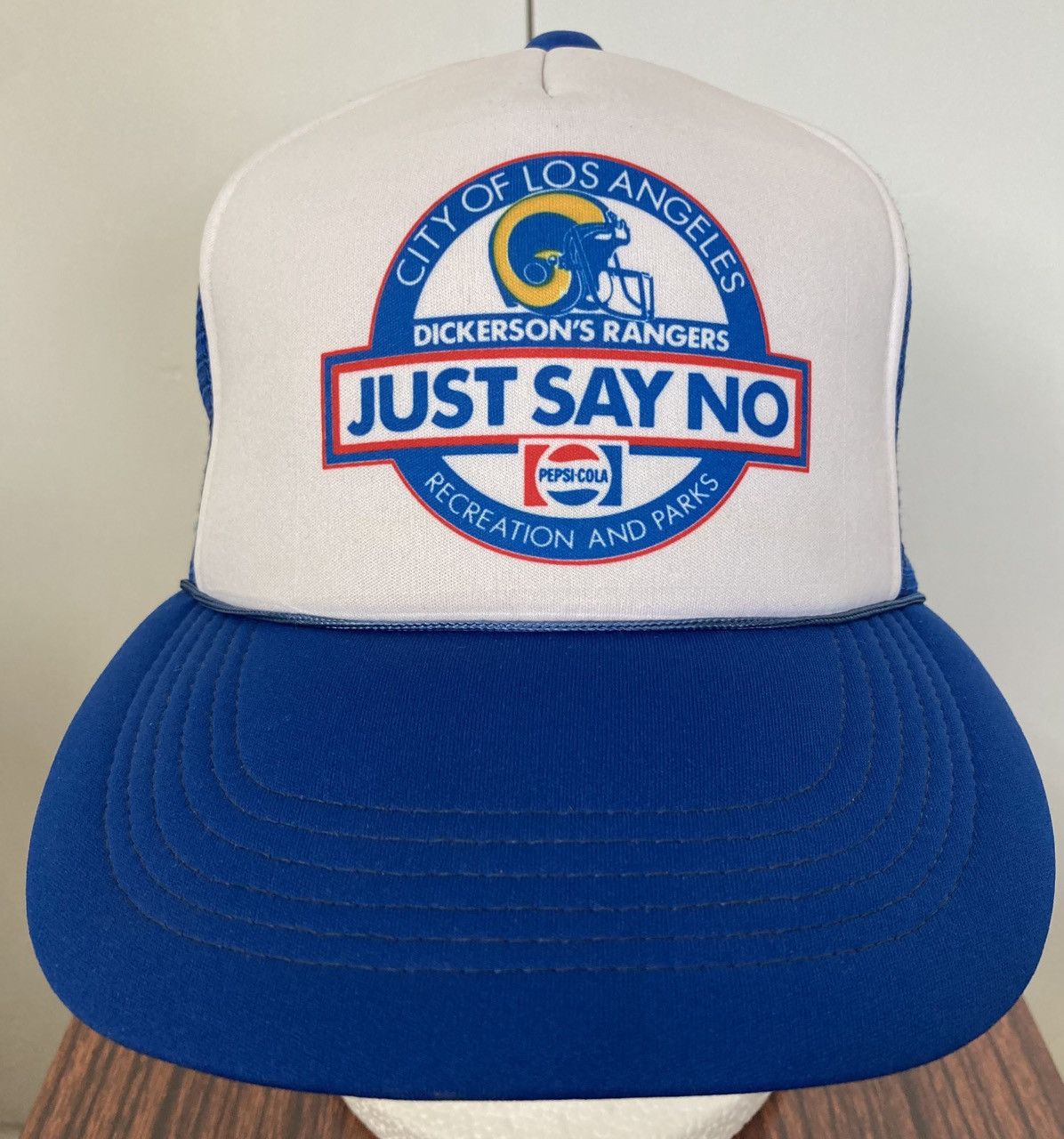 NFL LOS ANGELES RAMS JUST SAY NO DICKERSON RANGERS PEPSI HAT CAP Size ONE SIZE - 2 Thumbnail