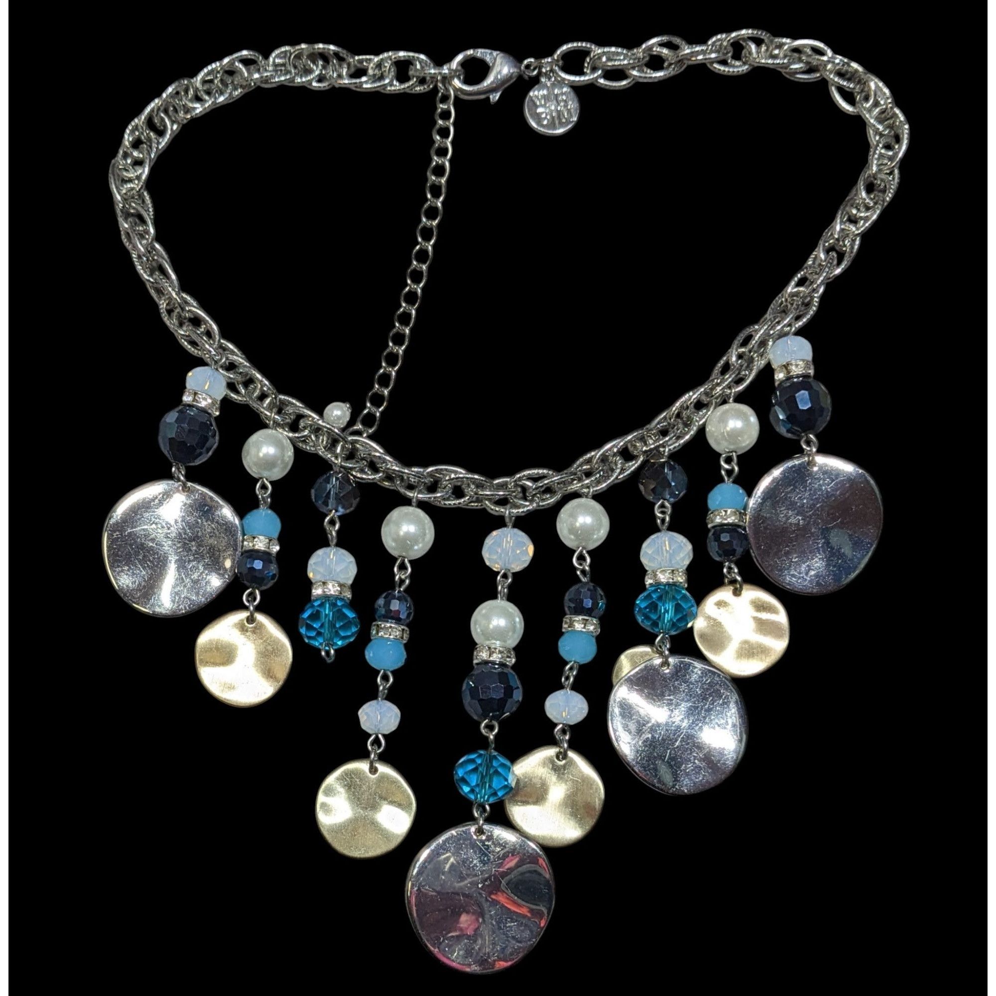 White House Black Market White House Black Market Bead And Disc Fringe Necklace Size ONE SIZE - 1 Thumbnail