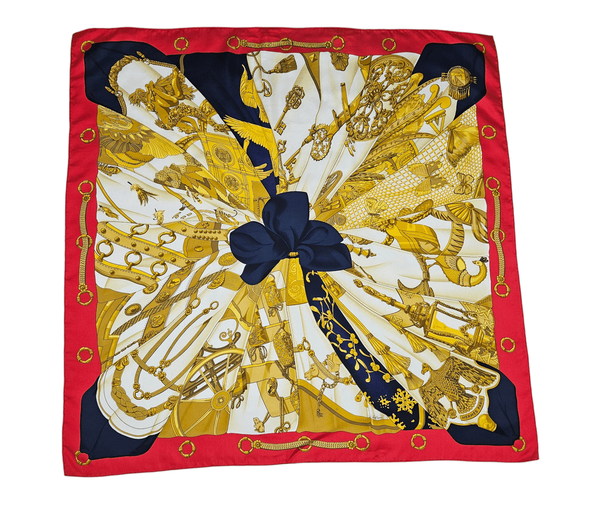 Hermes Hermes Soleil de Soie By Cathy Latham Silk Scarf Size ONE SIZE - 1 Thumbnail