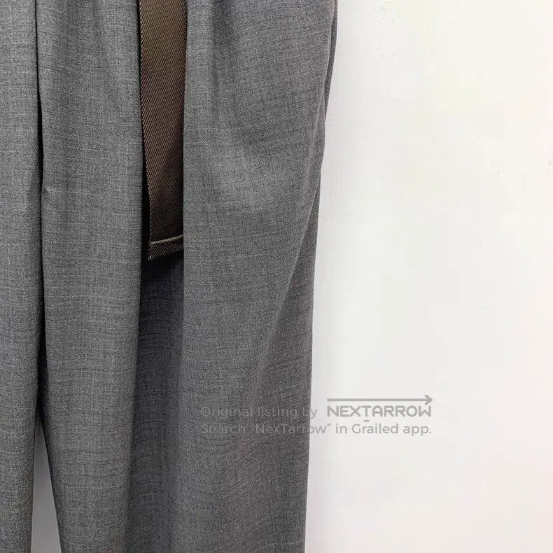 Brunello Cucinelli Brunello Cucinelli Gray Belt Design Wool Western Pants Size 24" / US 00 / IT 34 - 4 Thumbnail