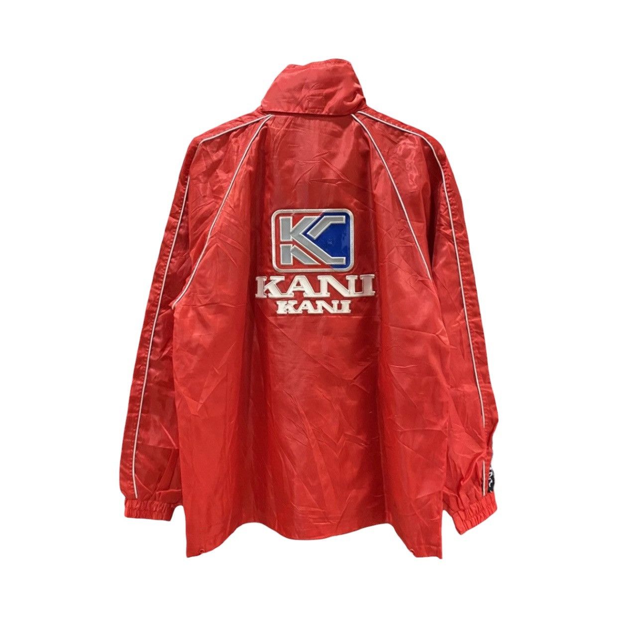 Karl Kani Vintage 90s Karl Kani Sport Big Logo Sidetape Windbreaker Size US L / EU 52-54 / 3 - 1 Thumbnail