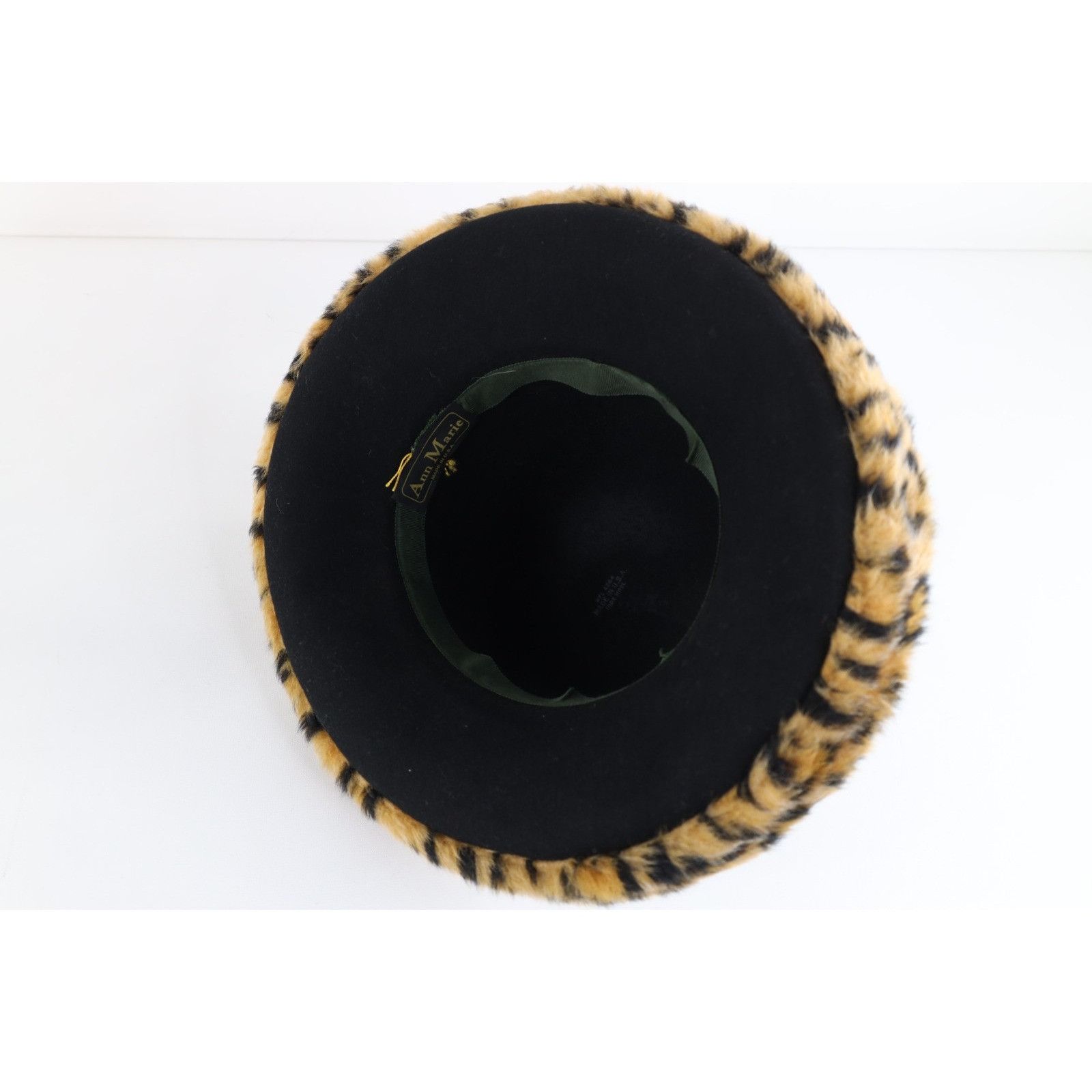 Vintage Vintage 90s Felt Wool Leopard Trim Wedding Church Cloche Hat Size ONE SIZE - 6 Thumbnail