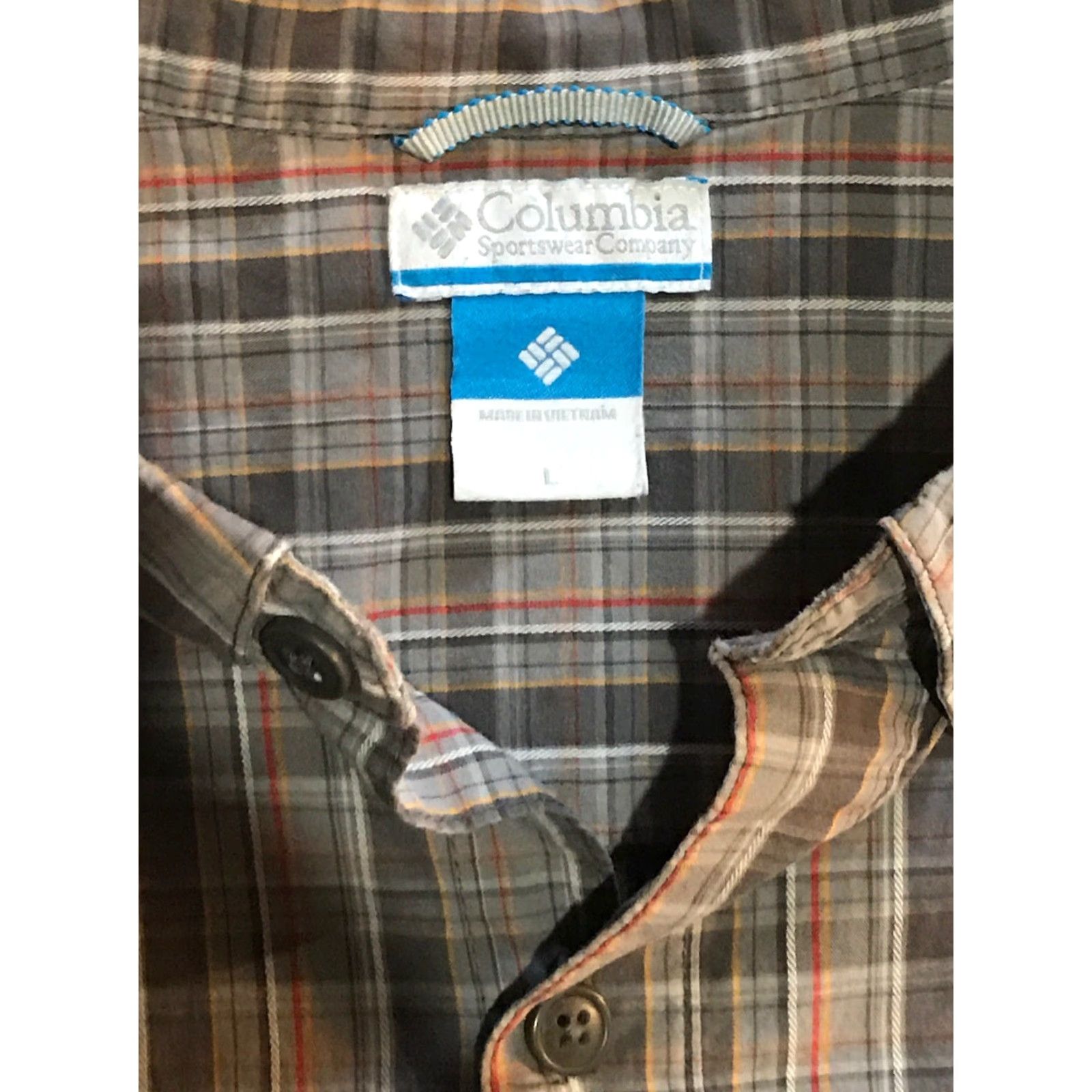 Vintage Columbia Shirt Plaid Button-Up Casual Knit Gray Long Sleeve Mens L Size US L / EU 52-54 / 3 - 2 Thumbnail
