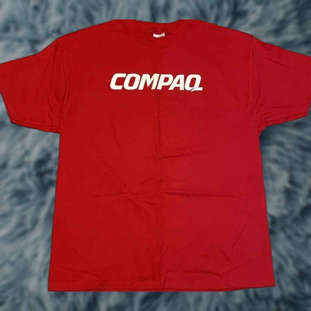 Apple VINTAGE Compaq Shirt XL Red Microsoft Men T-Shirt 90s Grunge Funny 80s 90s Windows Apple Internet Computer USA Retro Rock Space Tech Size US XL / EU 56 / 4 - 1 Thumbnail
