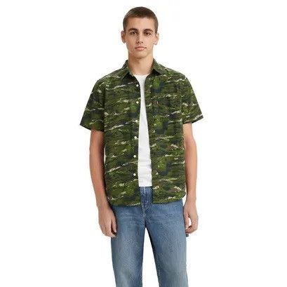 Japanese Brand × Levi's Levi`s Camo Print Shirt Polo Vintage Size M Maharishi Size US M / EU 48-50 / 2 - 3 Thumbnail