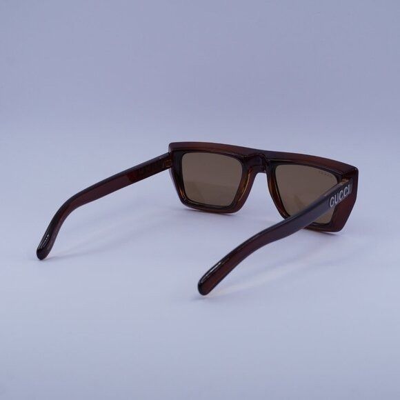 Gucci Gucci GG1723S 002 Sunglasses Transparent Brown Square Frame Size ONE SIZE - 10 Thumbnail