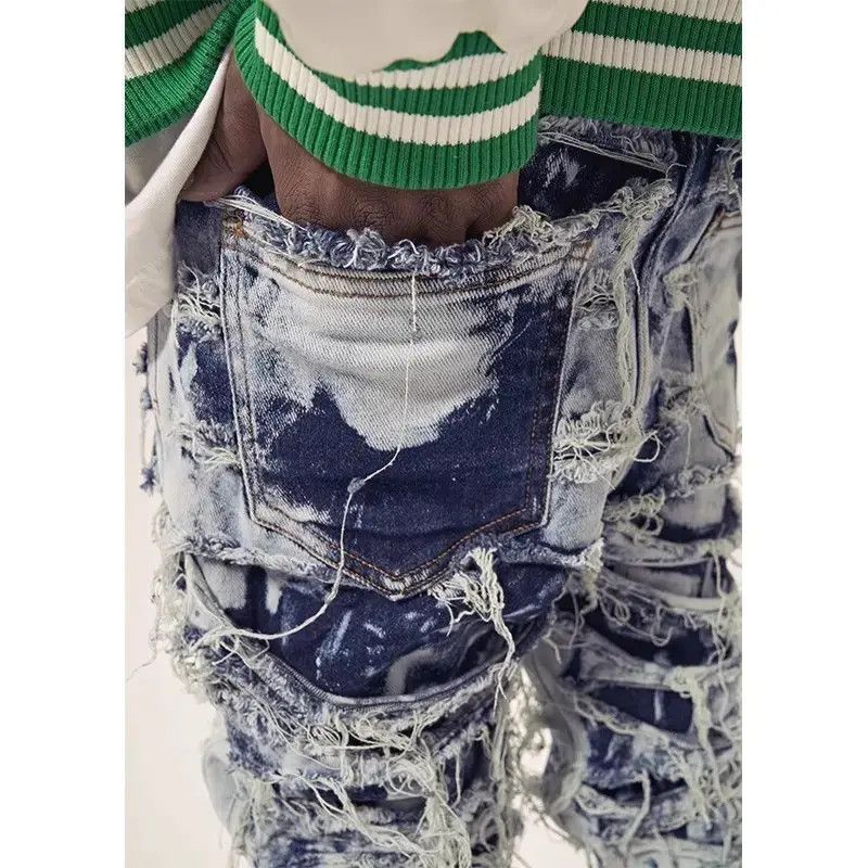 Japanese Brand Retro loose straight leg high street jeans Size US 32 / EU 48 - 2 Thumbnail