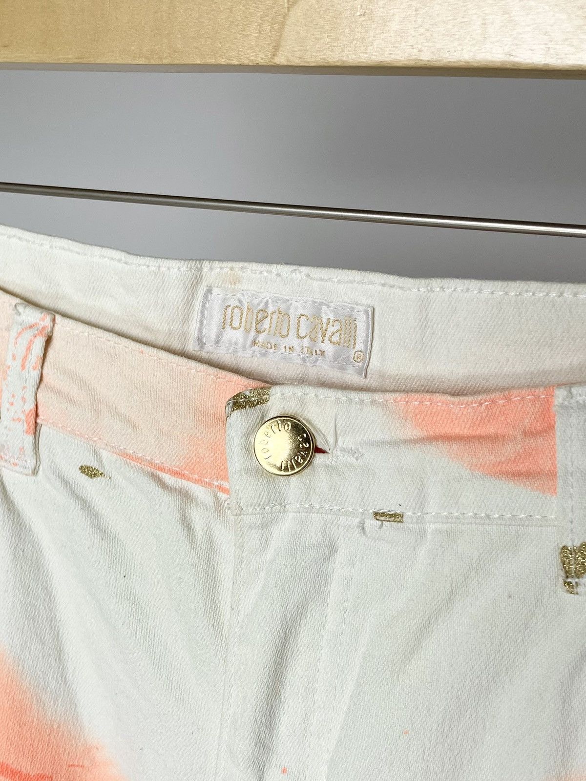 Roberto Cavalli Roberto Cavalli Vintage Paint Graphic White Jeans Just Pants Size US 32 / EU 48 - 13 Thumbnail