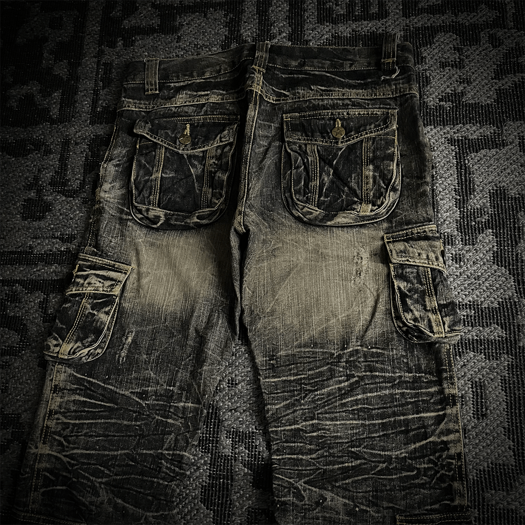 パンツ TopIsm Gimmick Washed Flared Cargo Denim TopIsm Gimmick Washed Flared Cargo Denim Topism Gimmick Multi