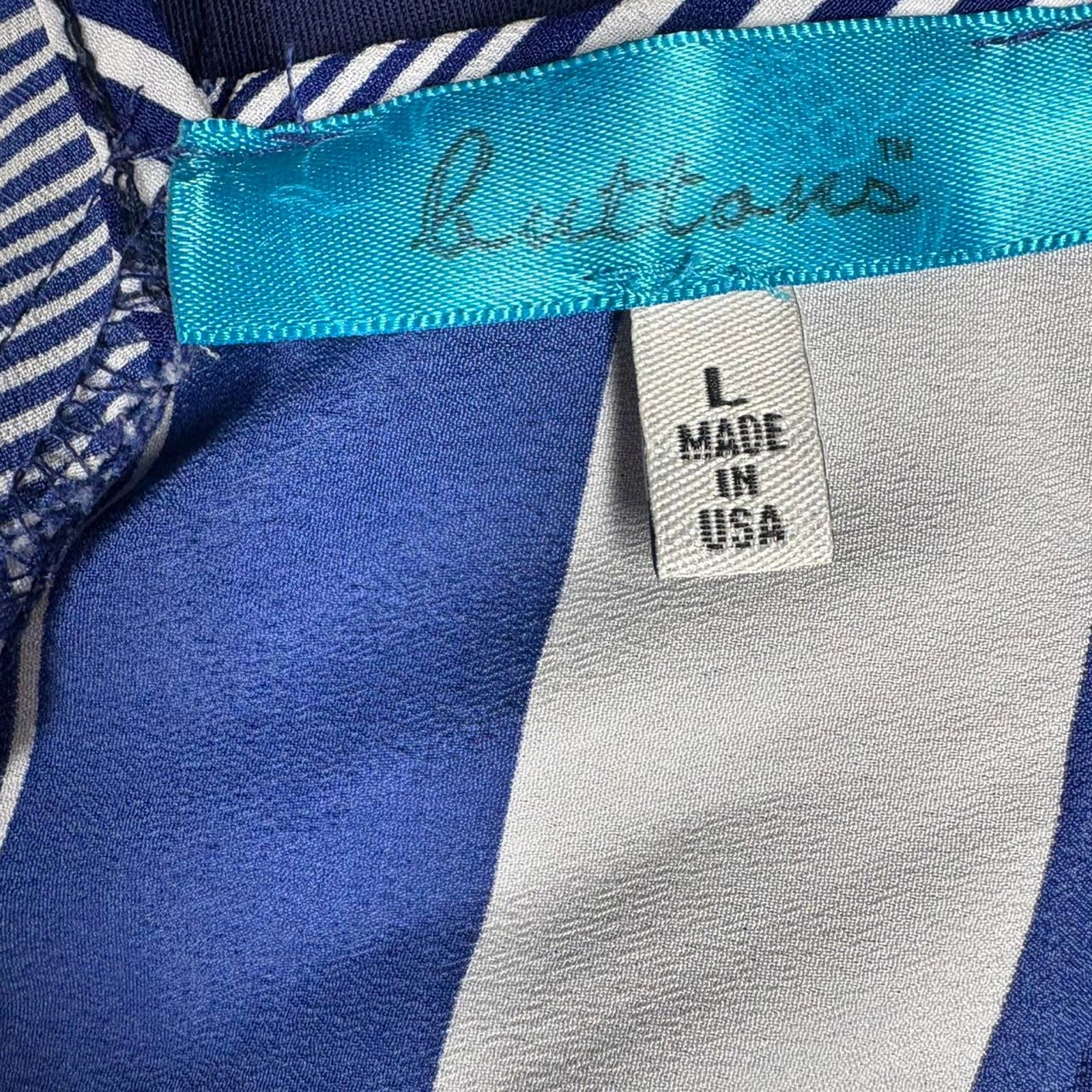 Other Blue and white striped buttons Size L / US 10 / IT 46 - 2 Thumbnail