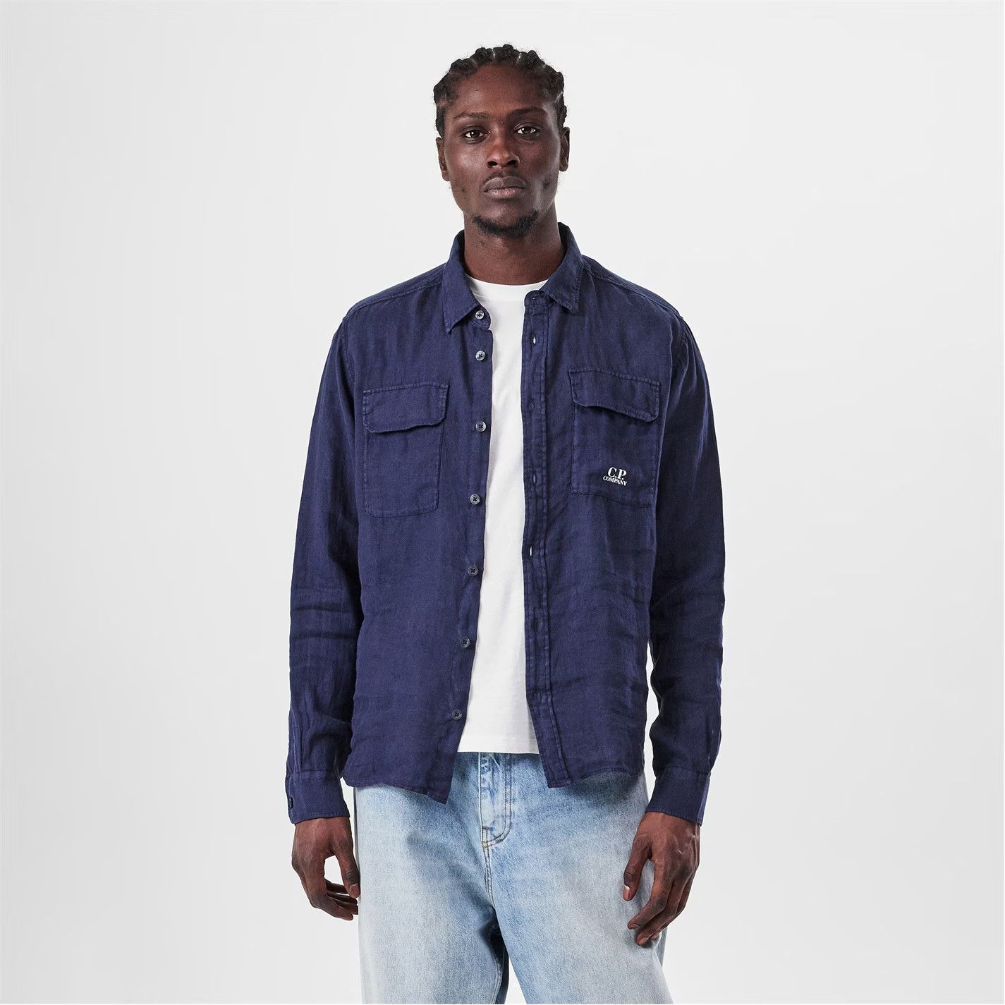 C.P. Company o1g2r1mq0426 Long Sleeve Shirt in Blue Size US S / EU 44-46 / 1 - 4 Thumbnail