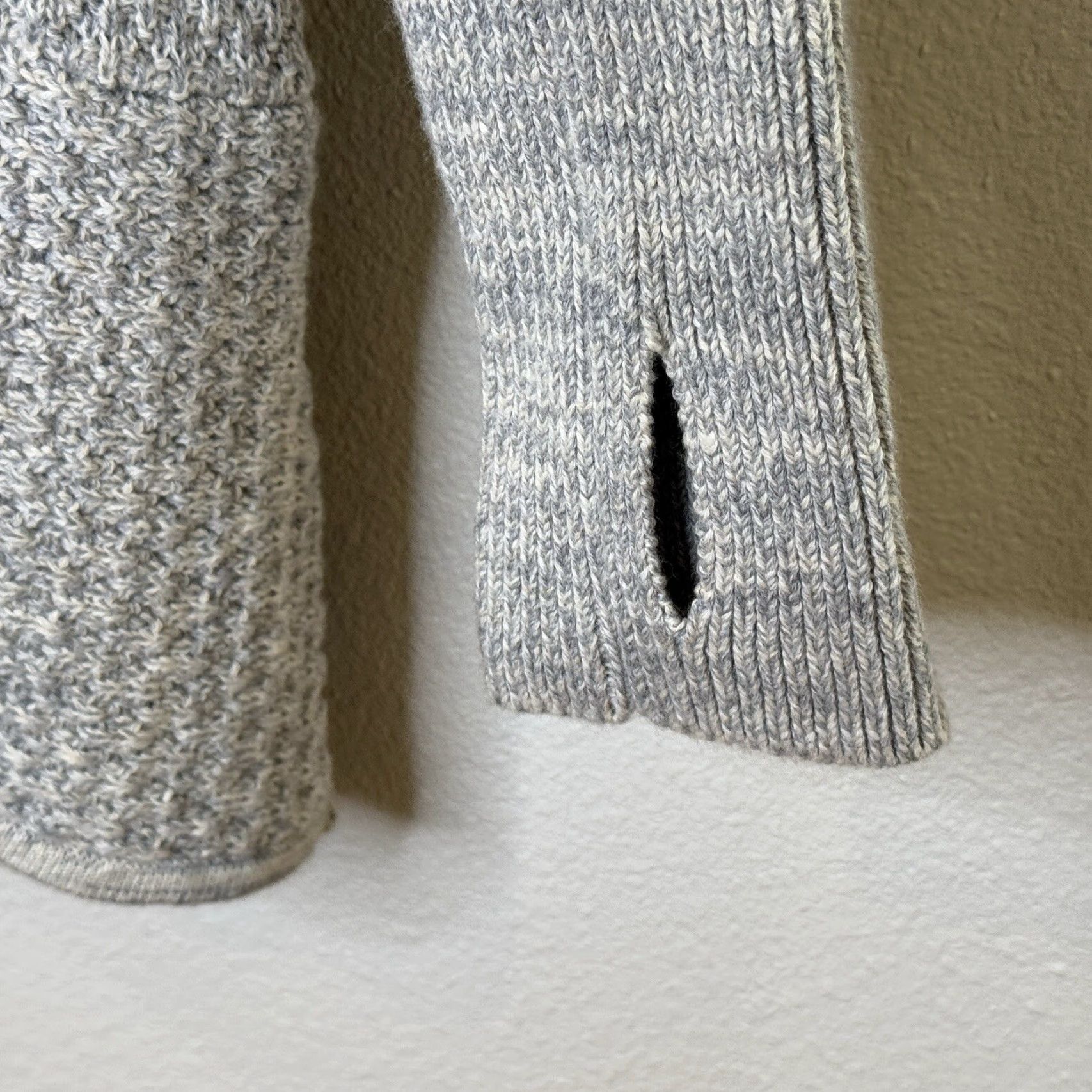 Dakine Dakini Open Front Sweater Cardigan Womens Sz Large Gray Cotton Blend Collar NEW Size L / US 10 / IT 46 - 4 Thumbnail