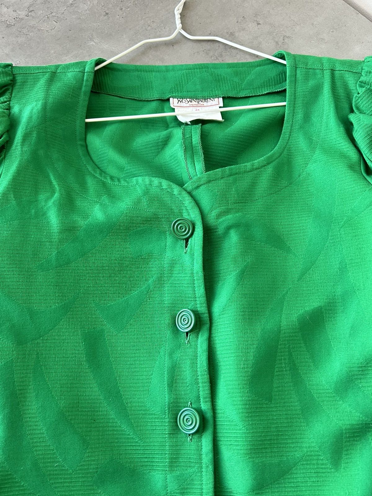 Yves Saint Laurent Yves Saint Lauren Vintage elegant green blazer old money Size M / US 6-8 / IT 42-44 - 9 Thumbnail