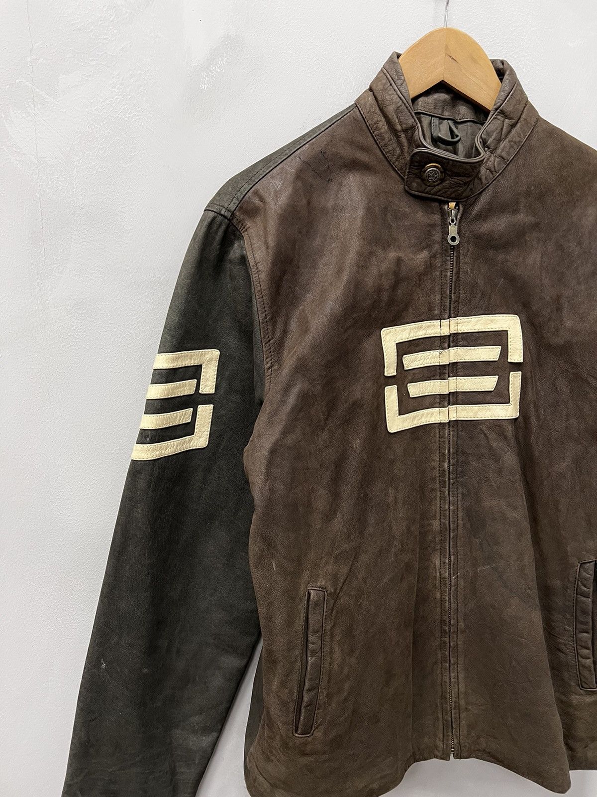 Vintage Vintage Genuine Real Leather Cropped Jacket Avant Garde Size US M / EU 48-50 / 2 - 2 Thumbnail