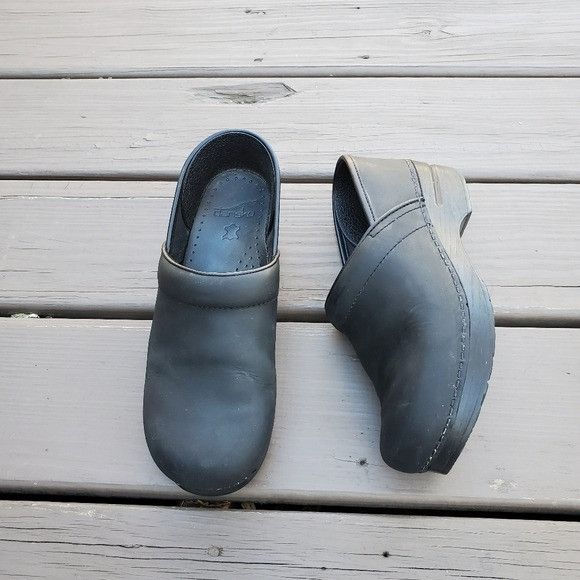 Dansko Dansko Professional Black Oiled Leather Platform Chunky Clog Size US 8.5 / IT 38.5 - 2 Thumbnail
